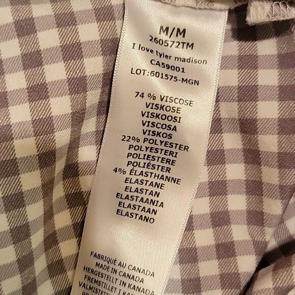 I love Tyler Madison beige houndstooth skinny capri pants sz med - Picture 8 of 12